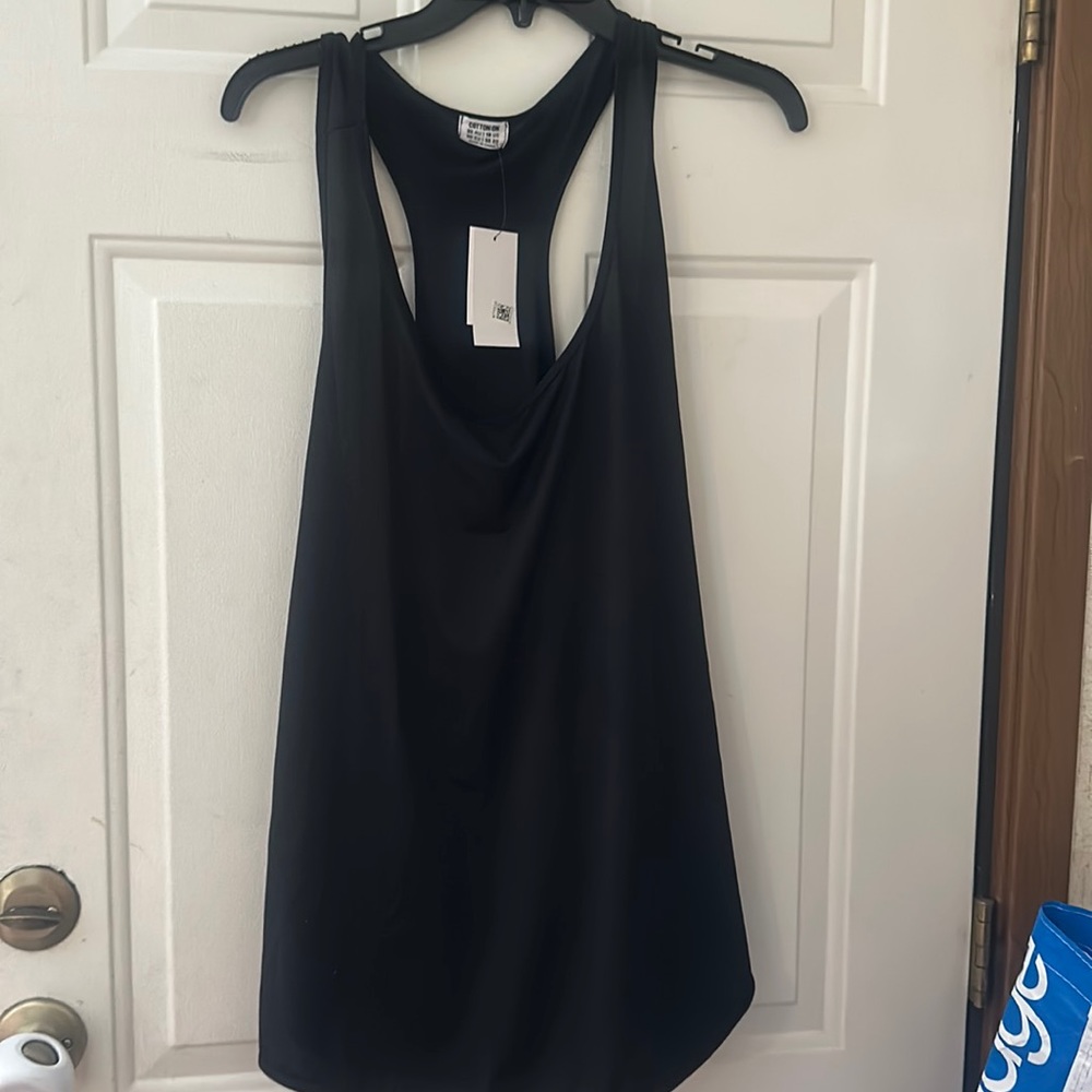 COTTON:ON RACERBACK WORKOUT TANK: BLACK: NEW WITH TAGS: SIZE 18